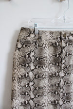 Chico's Additions Faux Snake Skin Brown Shirt | Size 1