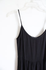 Zara Woman Black A-Line Midi Dress | XS