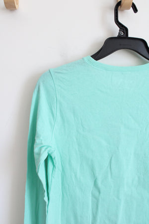 Children's Place Teal "I Am Smart" Long Sleeved Shirt | Youth XL (14)