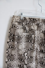 Chico's Additions Faux Snake Skin Brown Shirt | Size 1