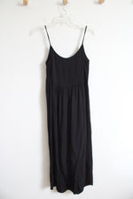 Zara Woman Black A-Line Midi Dress | XS