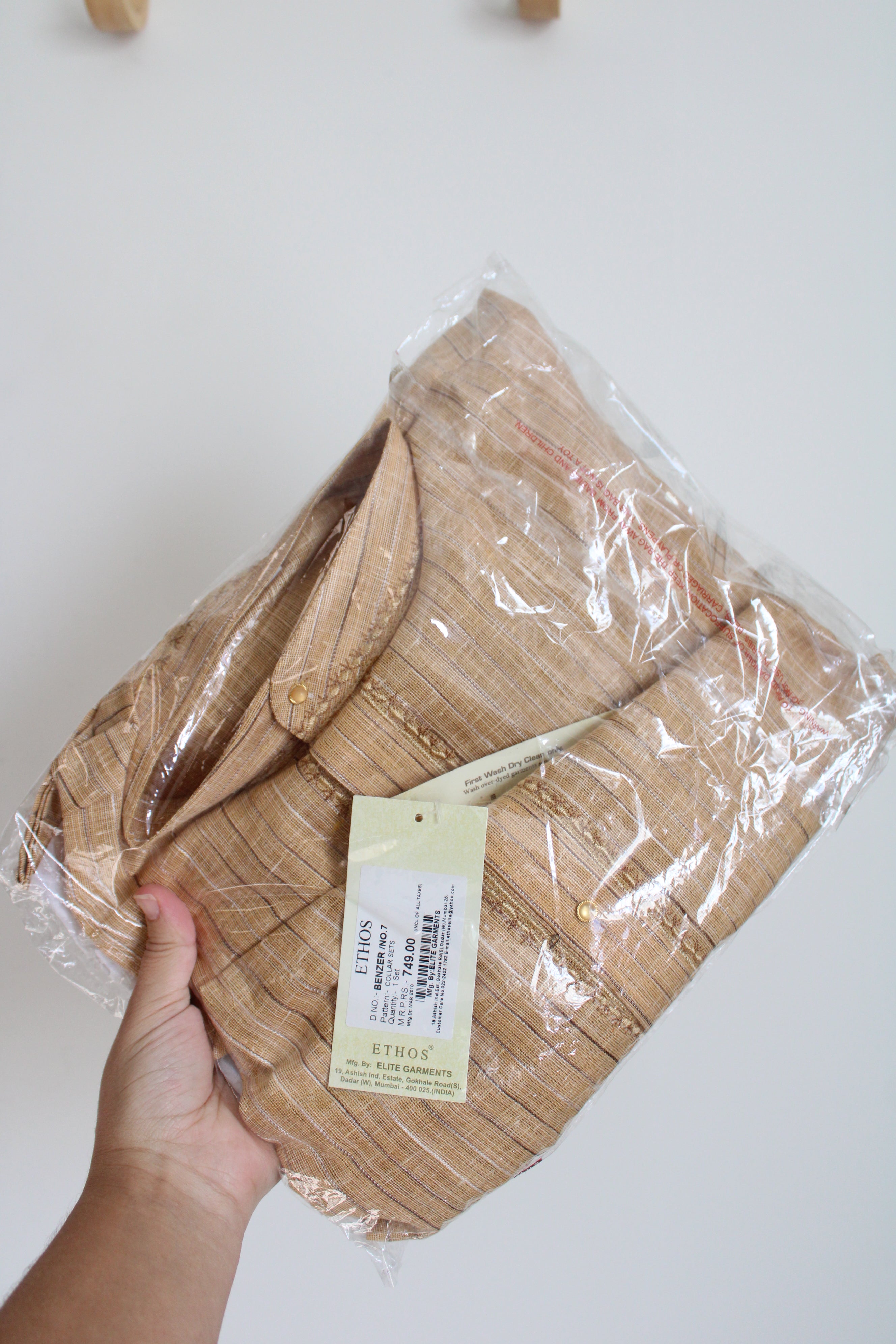 NEW Ethos Elite Garments Benzer Gold Collar Set Outfit