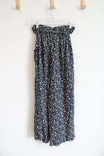 American Eagle Floral Blue and Cream Flowy Pants | S