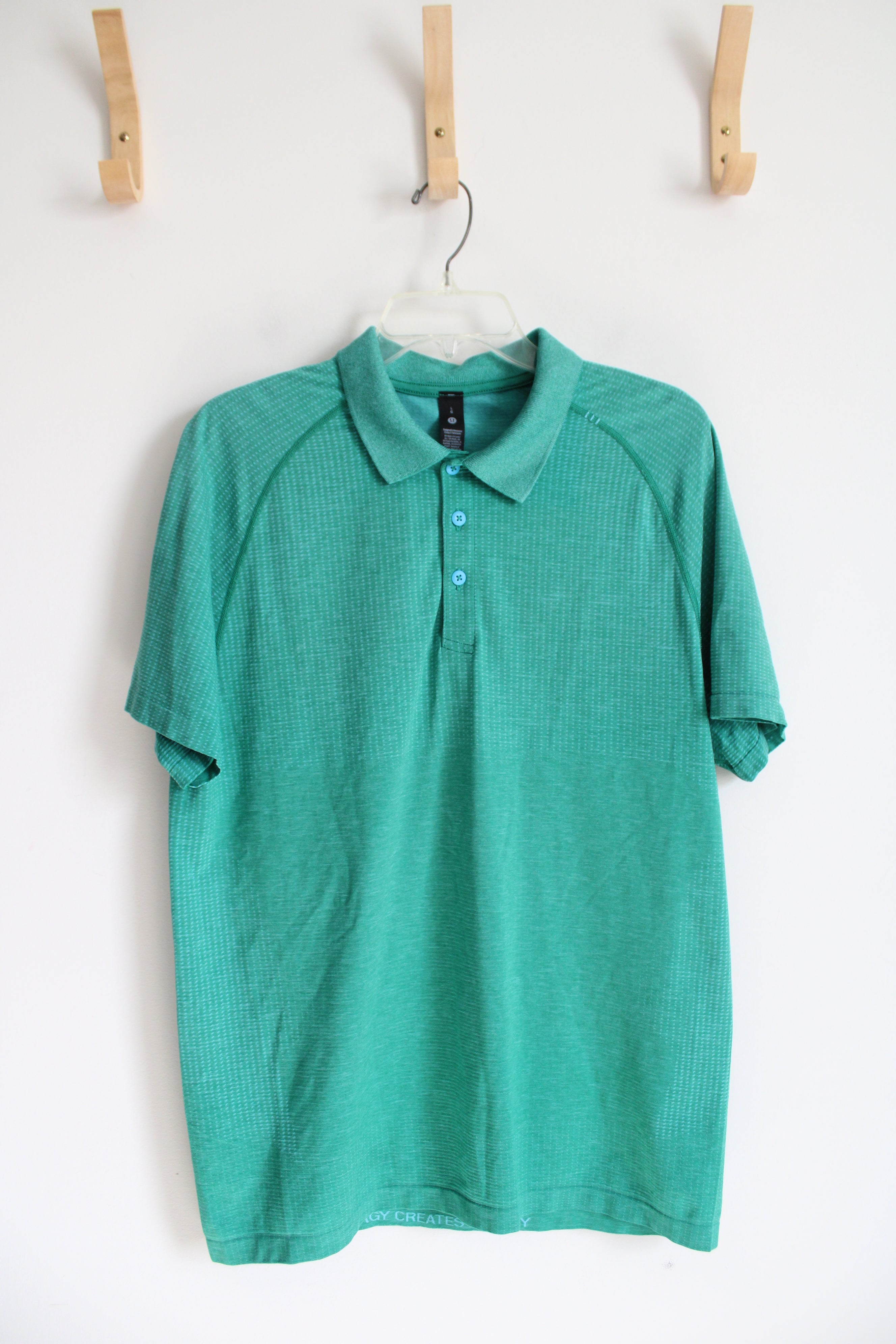 Lululemon Green Patterned Polo Shirt | L