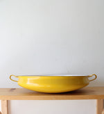 Vintage Dansk Yellow Enamel Paella Pan