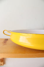 Vintage Dansk Yellow Enamel Paella Pan