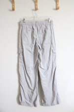 American Eagle Mid-Rise Baggy Wide Leg Gray Cargo Pants | 2