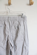 American Eagle Mid-Rise Baggy Wide Leg Gray Cargo Pants | 2