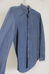 American Eagle Indigo Blue Striped Button Down Shirt | XS