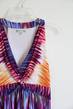 Sandra Darren Multi Colored Halter Maxi Dress | 12