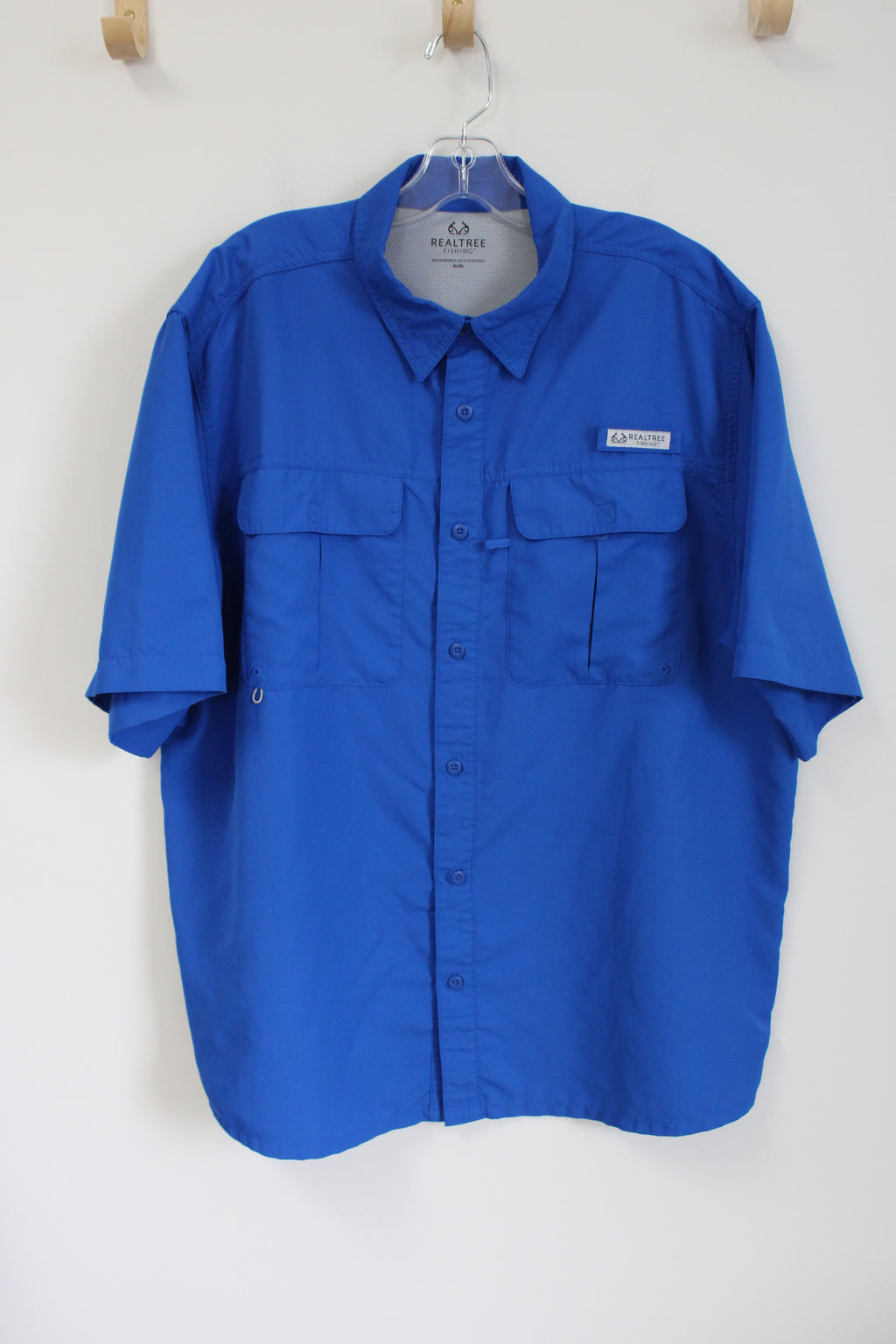 RealTree Fishing Blue Button Down Shirt | XL