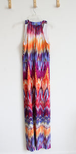 Sandra Darren Multi Colored Halter Maxi Dress | 12