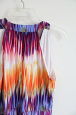 Sandra Darren Multi Colored Halter Maxi Dress | 12