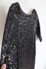 Ruby Rox Black Sequin Dress 3/4 Sleeves | S