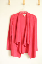 Dana Buchman Coral Open Front Cardigan | S
