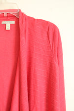 Dana Buchman Coral Open Front Cardigan | S