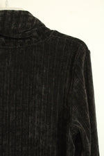 Ruby Rd. Black Textured Cowl Neck Sweater | S