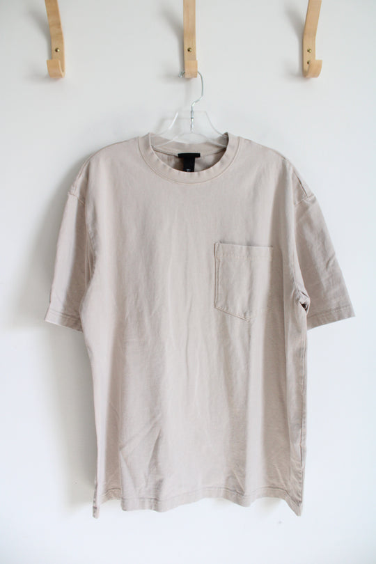 H&M Tan Pocket Cotton Shirt | L