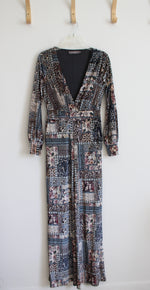 E.SSUE Multi-Color Patterned Velvet Jumpsuit | S