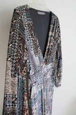 E.SSUE Multi-Color Patterned Velvet Jumpsuit | S