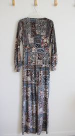 E.SSUE Multi-Color Patterned Velvet Jumpsuit | S