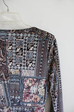 E.SSUE Multi-Color Patterned Velvet Jumpsuit | S