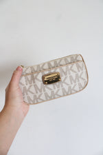 Michael Kors Jet Set Logo Cream & Beige Credit Card Pouchette