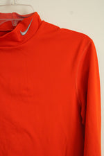 Nike Orange Pro Combat Dri-Fit Compression Mock Neck Shirt | L