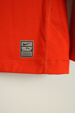Nike Orange Pro Combat Dri-Fit Compression Mock Neck Shirt | L