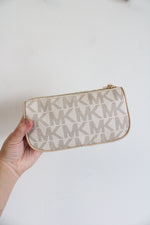 Michael Kors Jet Set Logo Cream & Beige Credit Card Pouchette