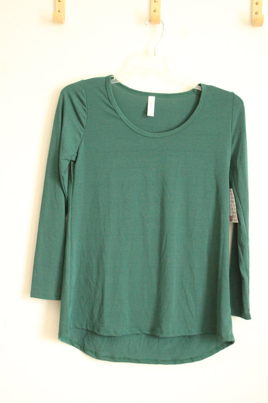 NEW LuLaRoe Solid Green Scoop Neck Shirt | S
