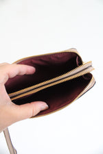 Coach Tan Double Zip Wristlet