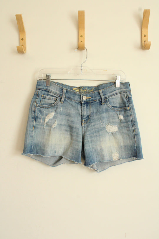 Old Navy Boyfriend Distressed Light Wash Jean Shorts | 2