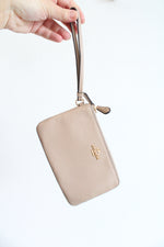 Coach Tan Double Zip Wristlet