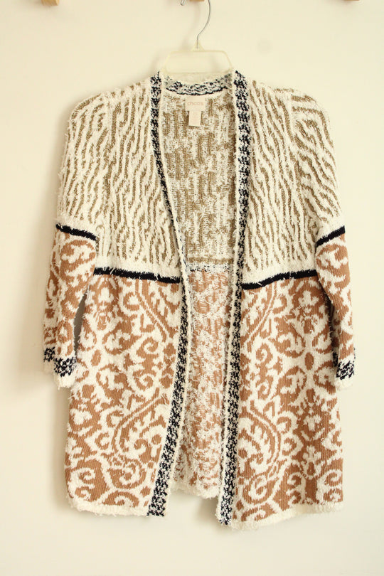 Chico's Tapestry Pattern Mix Audrey Cardigan | 0