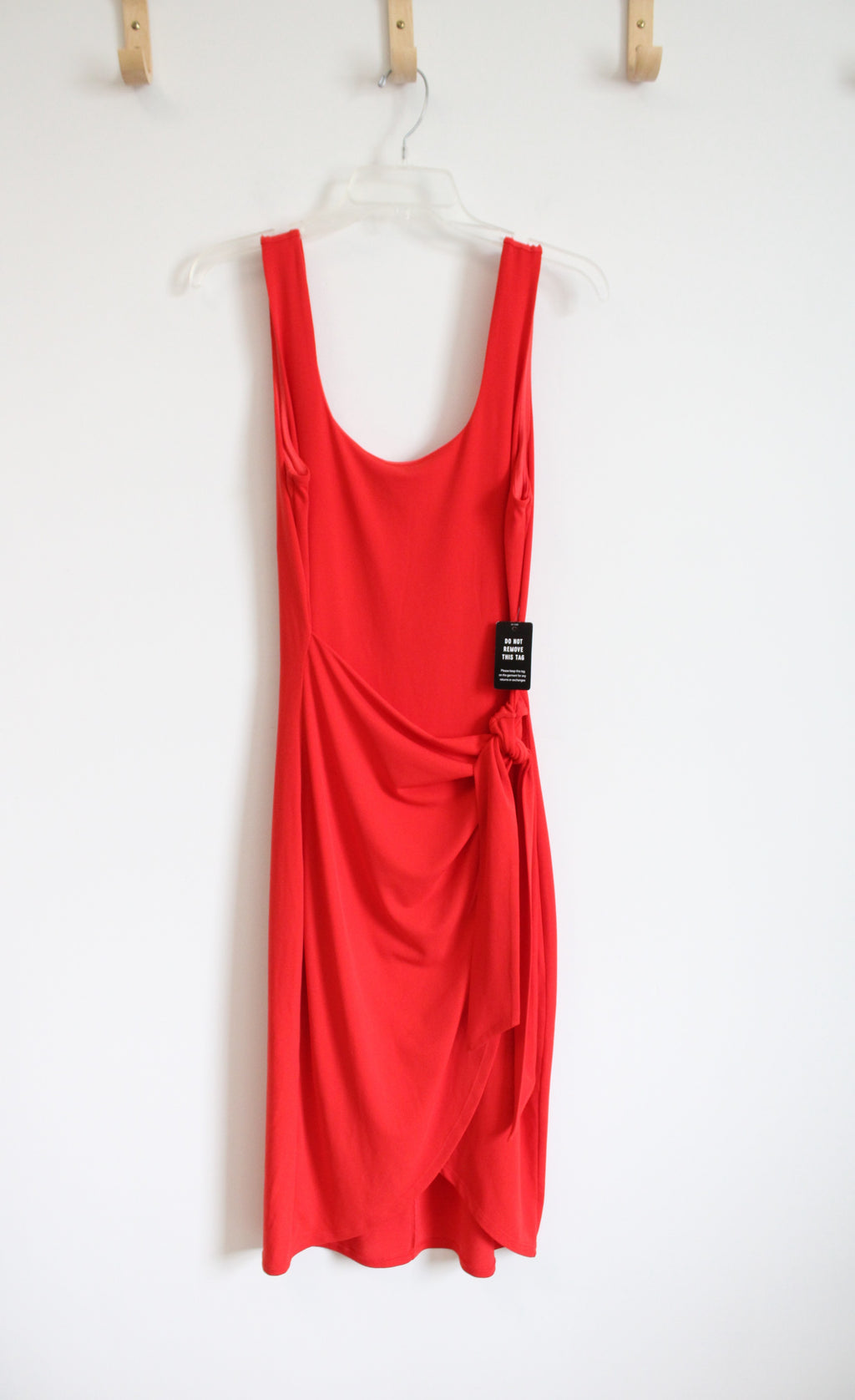 NEW Express Red Orange Wrap Tank Dress | M