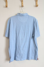 NEW Jos. A. Bank Tailored Fit Blue & White Patterned Polo Shirt | XL