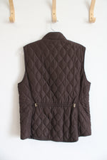 Croft & Barrow Brown Quilted Vest | M