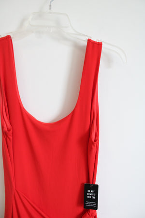 NEW Express Red Orange Wrap Tank Dress | M