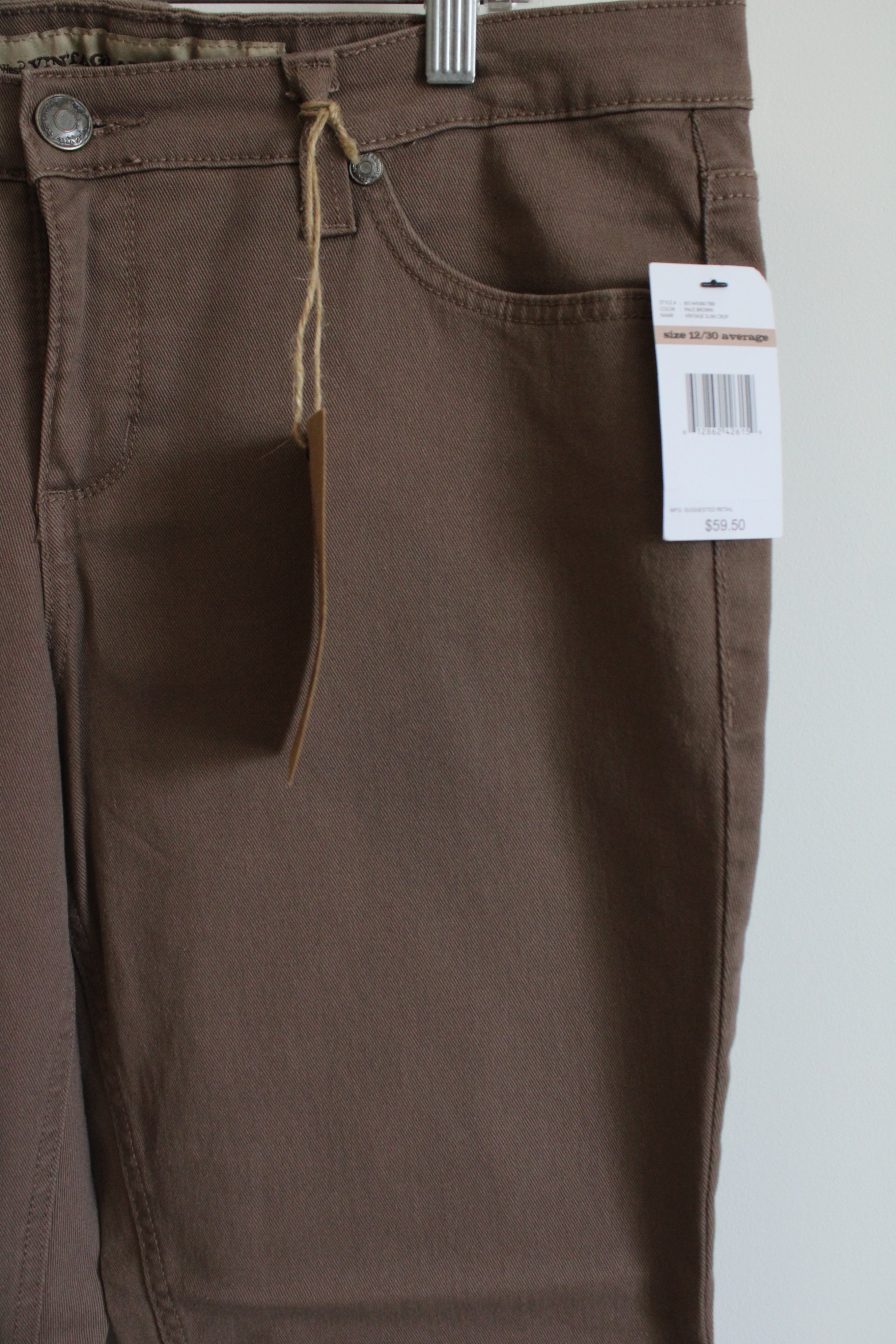 NEW Nine West Vintage America Brown Denim Capri | 12