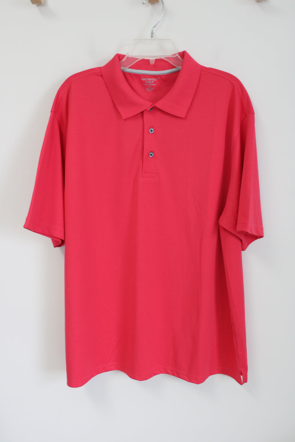 Architect Golf Performance Pink Polo Shirt | 2X