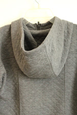 Athletic Works Gray Quilted Full Zip Hoodie Sweatshirt | M