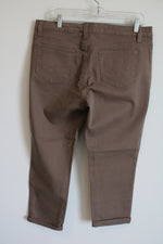 NEW Nine West Vintage America Brown Denim Capri | 12