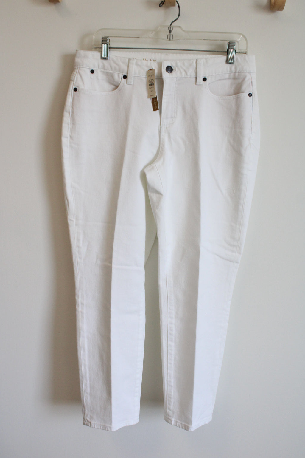 NEW Talbots Curvy White Denim Jeans | 10 Petite