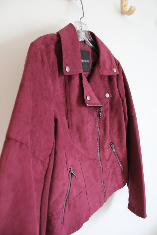 Maurices Maroon Full Zip Jacket | L