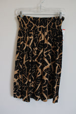 NEW Anne Klein Black Brown Pattern | Petite P