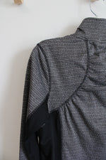 Mondetta Black & White Mock Zip Up Shirt | L