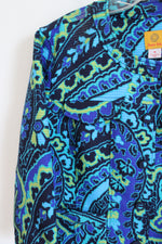 Ruby Rd. Blue Green Paisley Quilted Jacket | 16