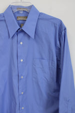 Van Heusen Poplin Blue Button Down Shirt | L