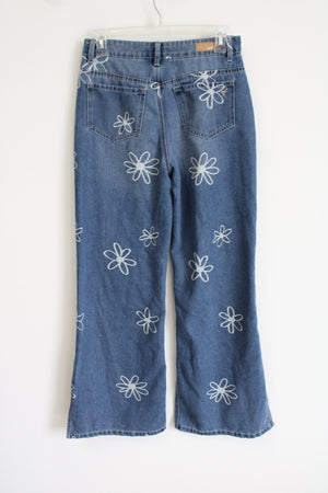 Justice Daisy Printed Wide Leg Jeans | 16